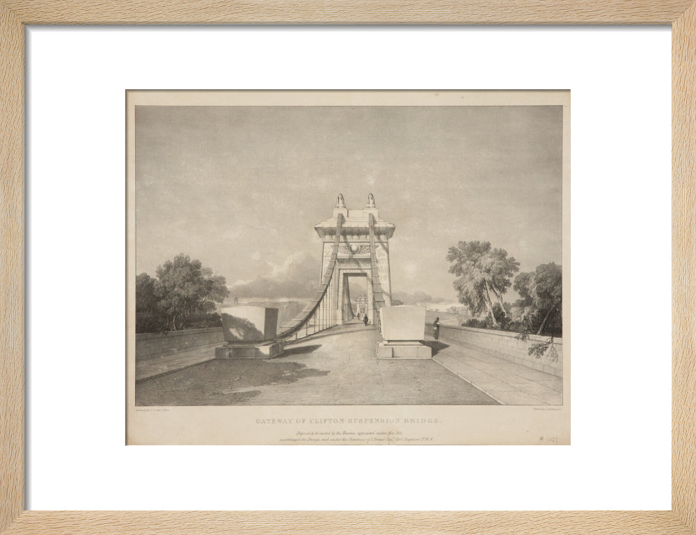 イギリス風景　Bristol’s Clifton Bridge 版画 Clifton Suspension Bridge, Bristol, UK, Giclee print 12'' x