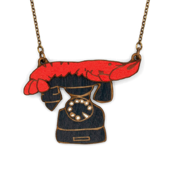 Lobster & Telephone Necklace