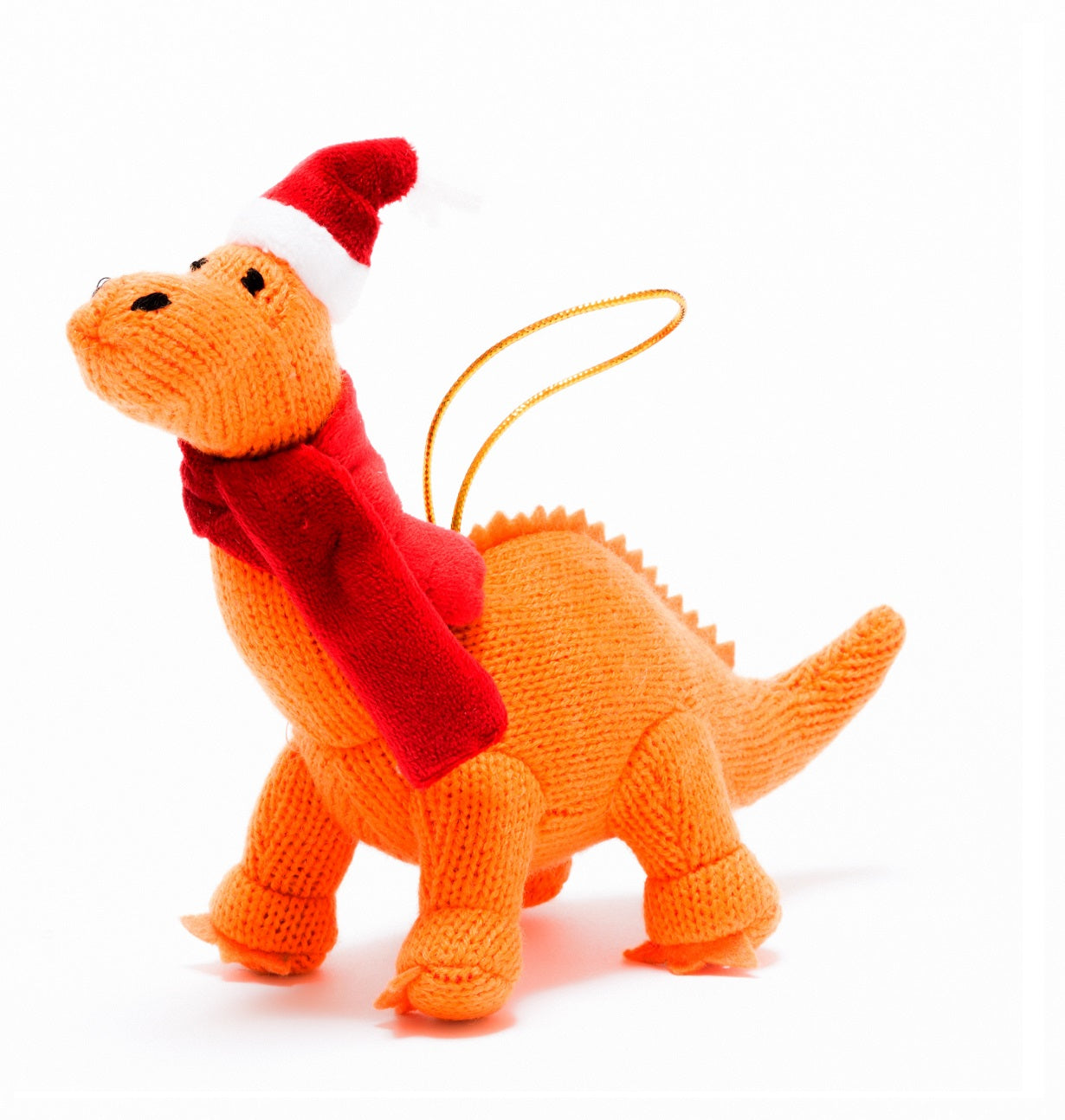 Knitted Diplodocus Christmas Decoration