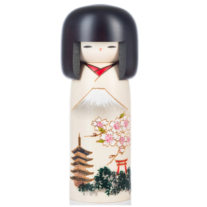 Japanese Wooden Kokeshi Doll Mount Fuji
