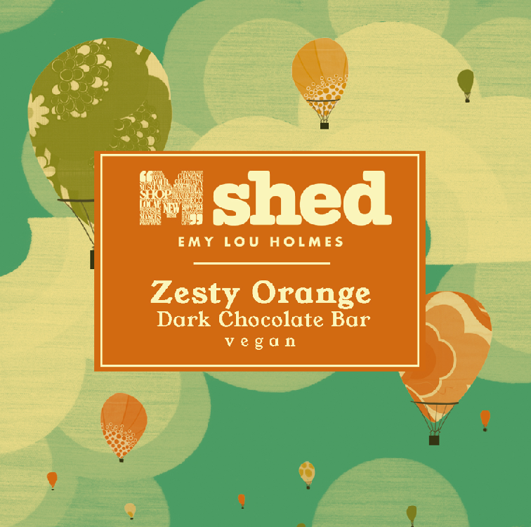 M shed Zesty Orange Dark Chocolate Bar