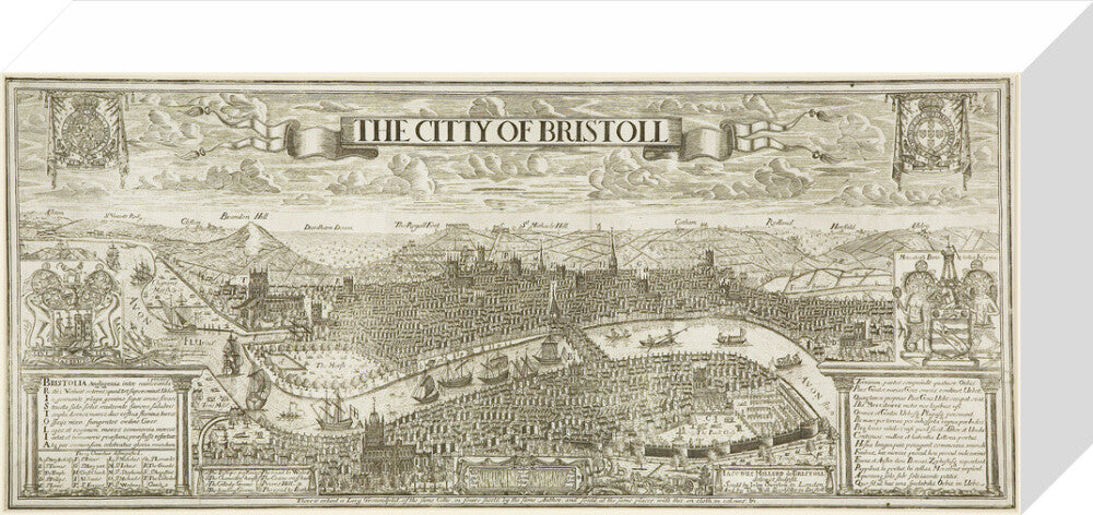 Millerd's Bristol Map, 1673: The Citty of Bristoll