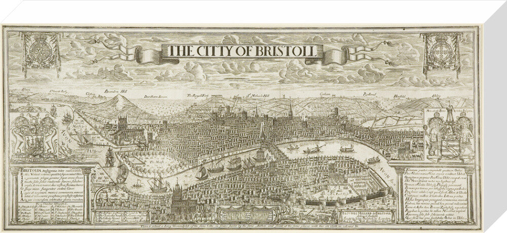 Millerd's Bristol Map, 1673: The Citty of Bristoll