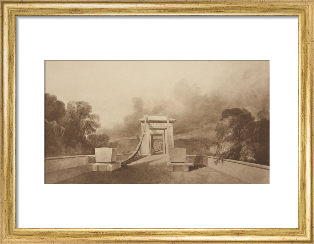 Bristol Plan, 1830: Brunel's Design For Clifton Suspension Bridge, Showing Gateway to Bridge
