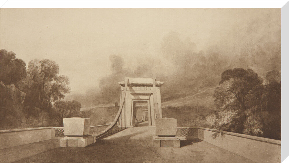 Bristol Plan, 1830: Brunel's Design For Clifton Suspension Bridge, Showing Gateway to Bridge