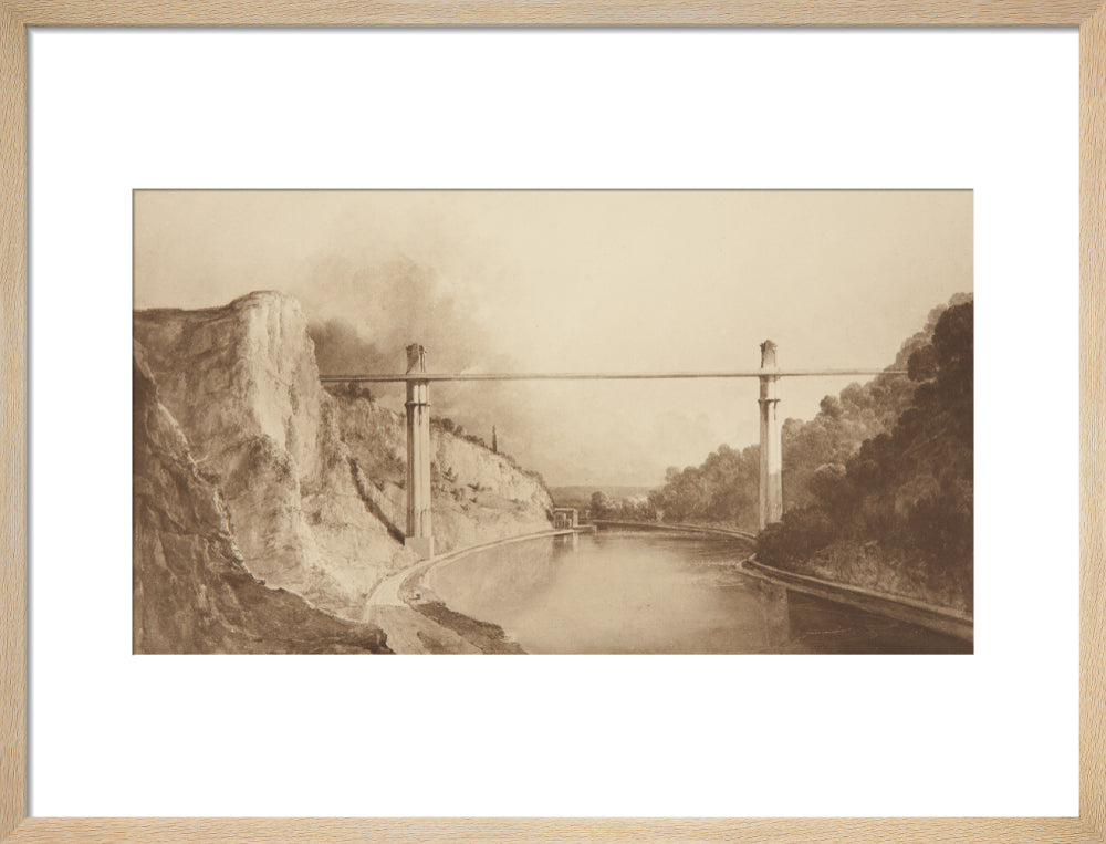 Bristol Plan, 1830: Brunel's Design For Clifton Suspension Bridge, Showing Span of Bridge