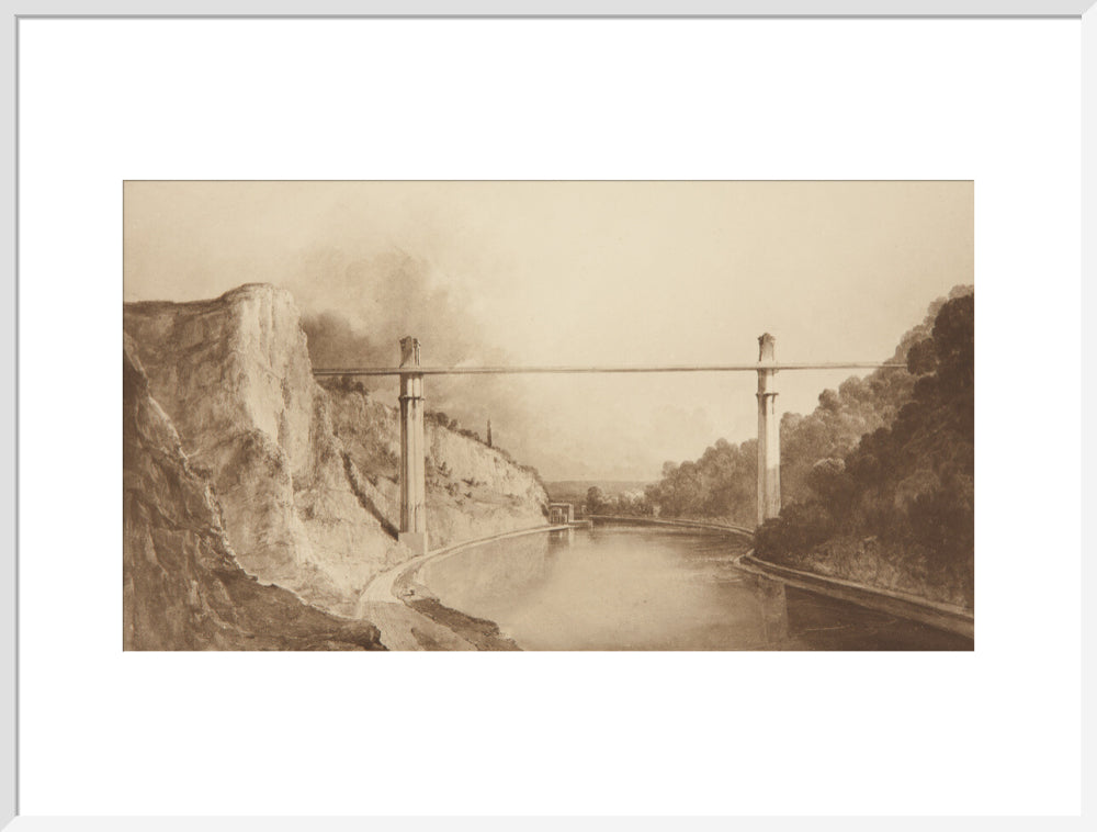 Bristol Plan, 1830: Brunel's Design For Clifton Suspension Bridge, Showing Span of Bridge