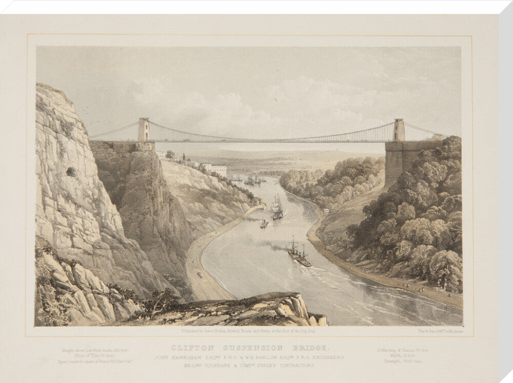 Clifton Suspension Bridge, Hawkshaw, J, & Barlow, W.H. design