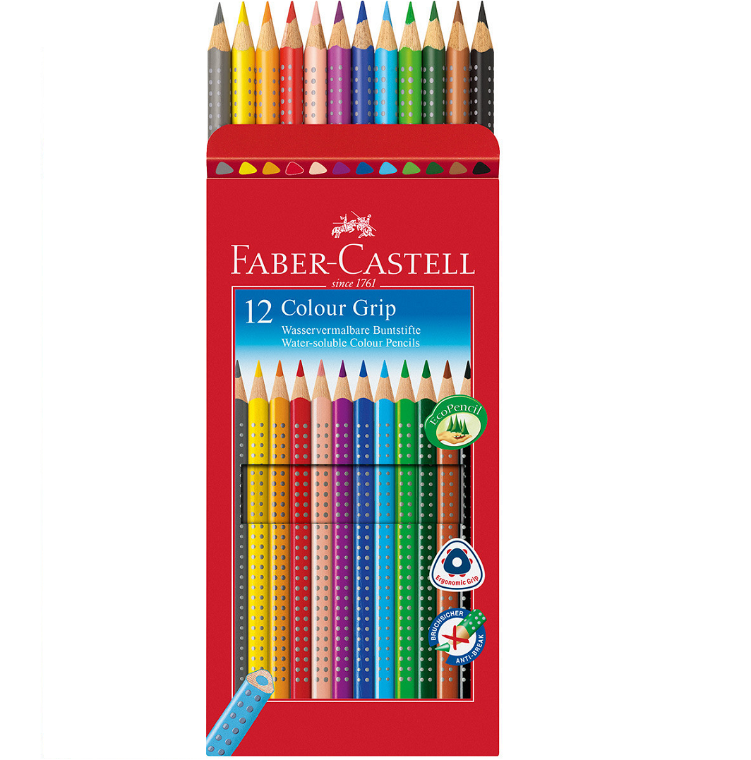 Faber-Castell 12 Colour Grip Pencils