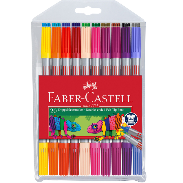 Faber-Castell 20 Double Ended Felt Tip Pens