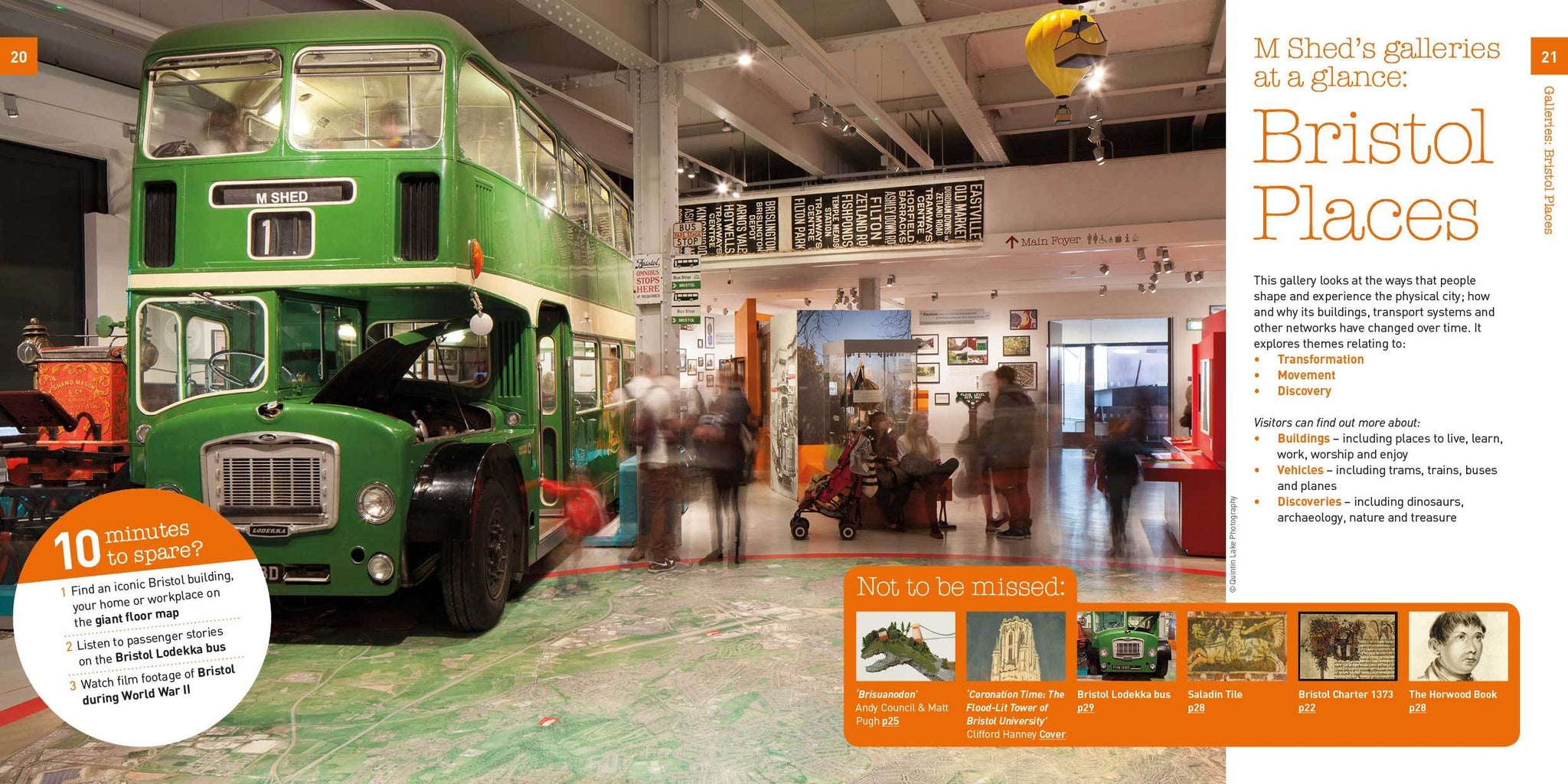 Photo of our places gallery including our green Bristol bus