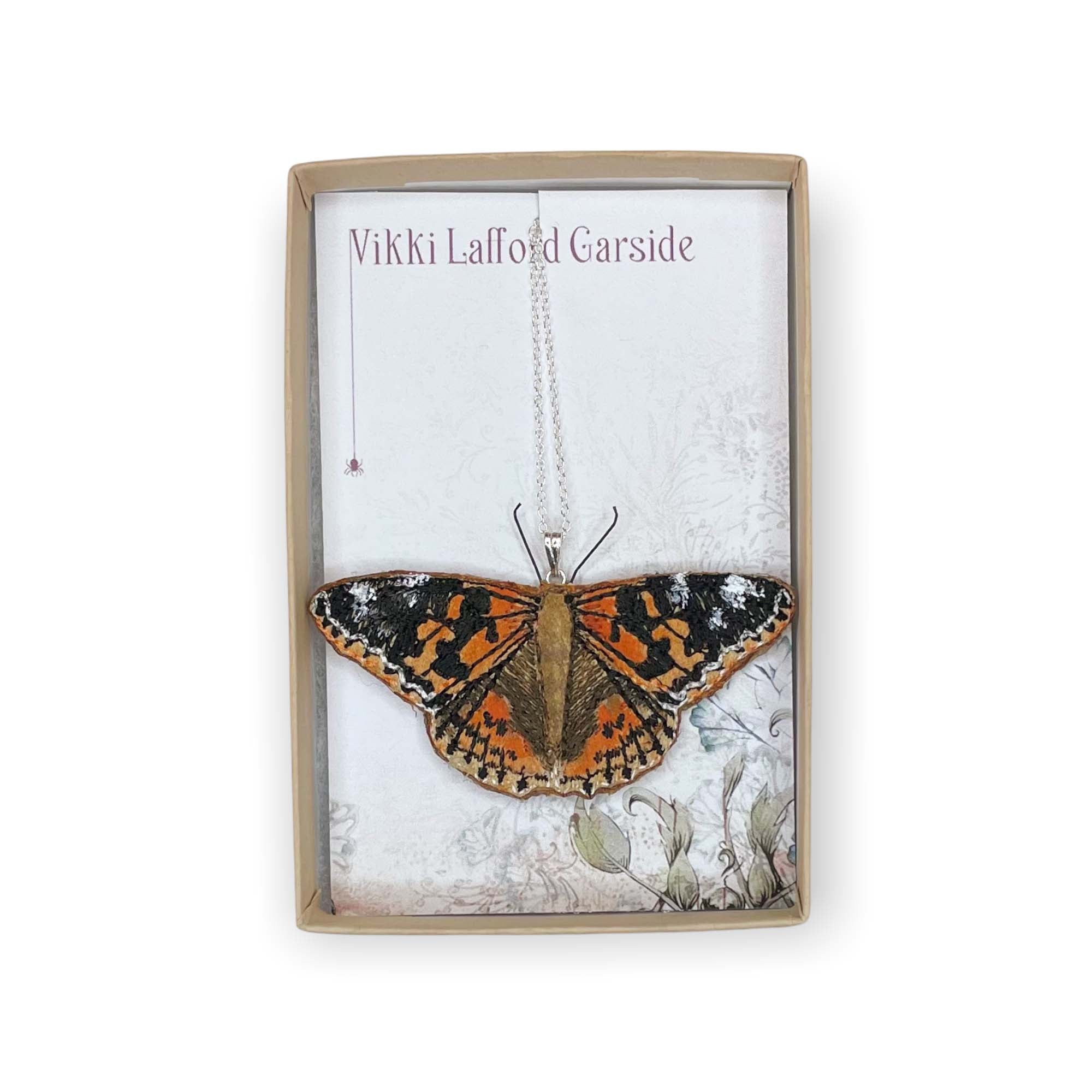 Painted Lady Butterfly Necklace