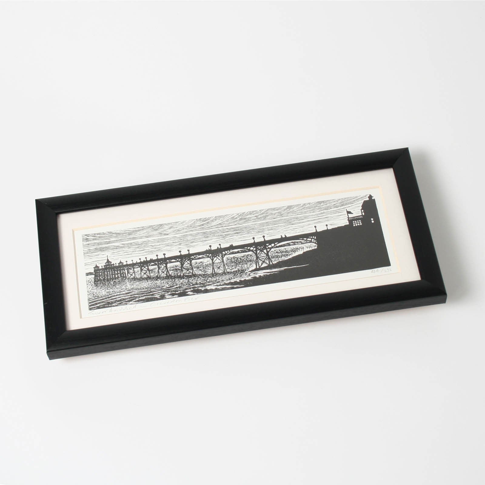 Clevedon Pier Small Framed Print by Trevor Haddrell