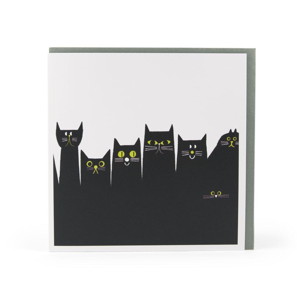 Cat Skyline Card
