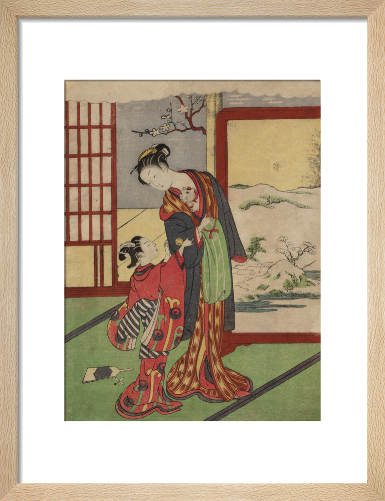 Woman and Child with Kitten