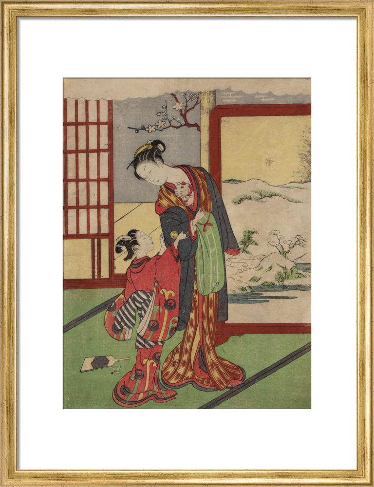 Woman and Child with Kitten