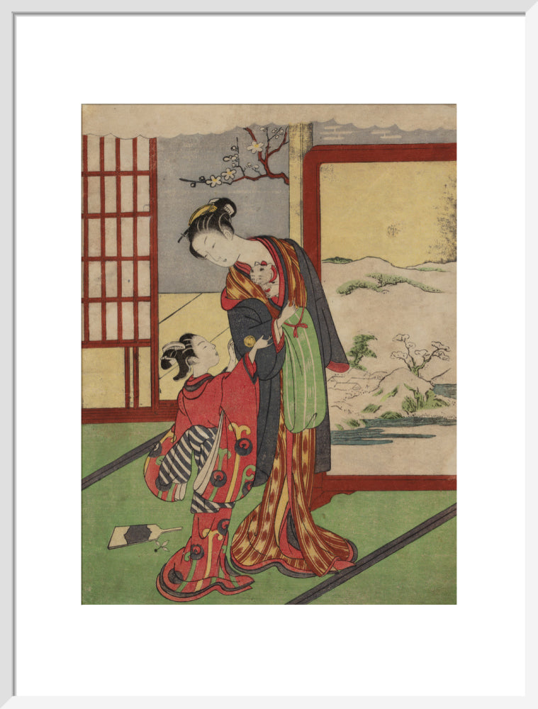 Woman and Child with Kitten