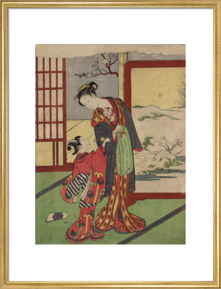 Woman and Child with Kitten