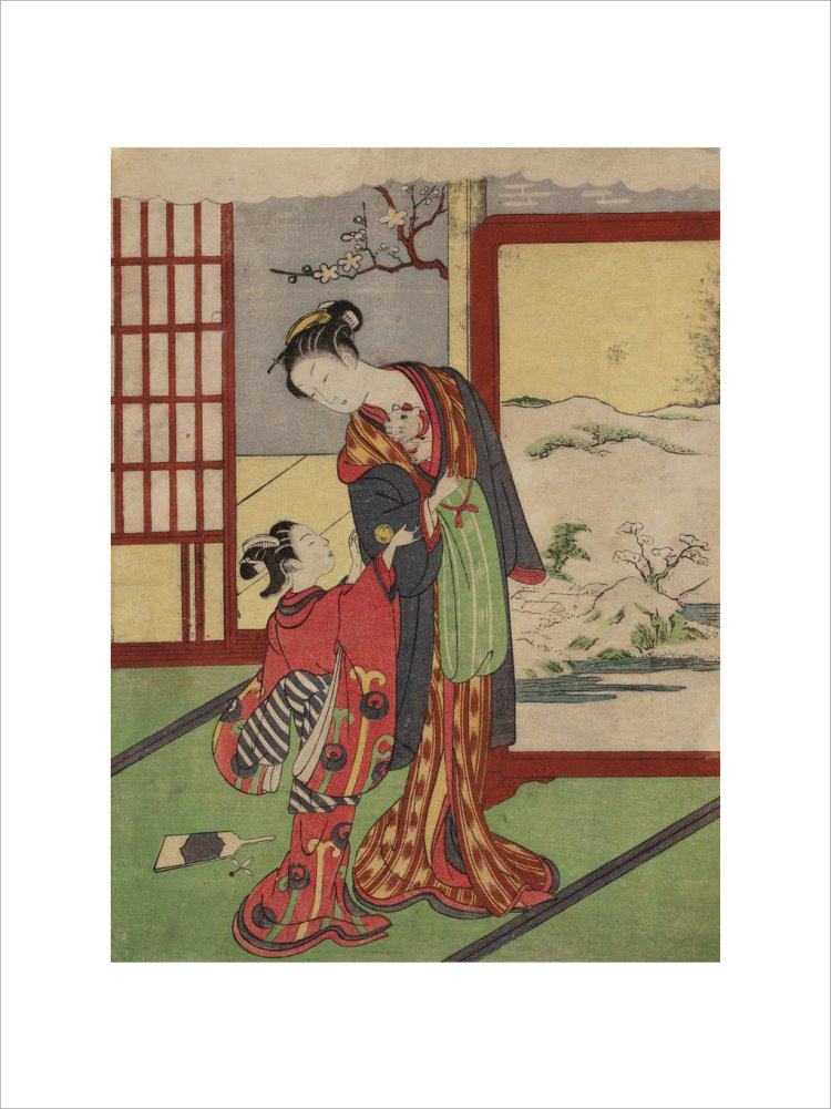 Woman and Child with Kitten