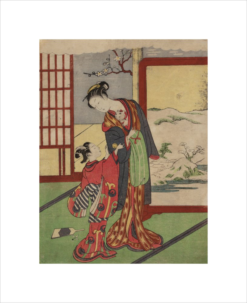 Woman and Child with Kitten