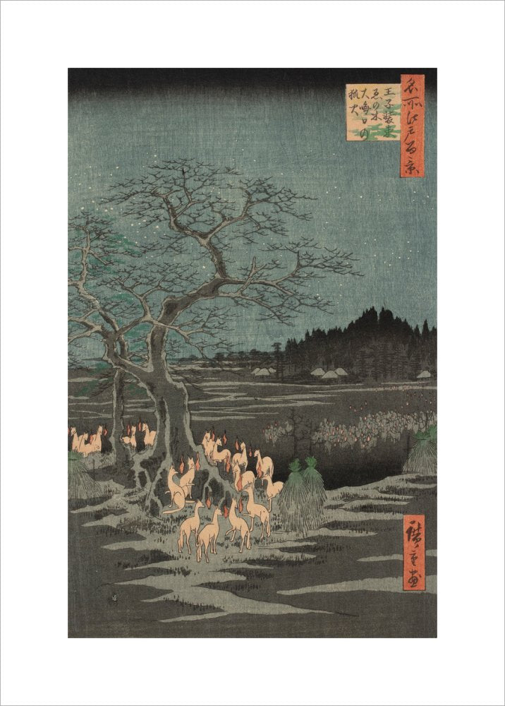 New Year's Eve Foxfires at the Changing Tree, Ōji