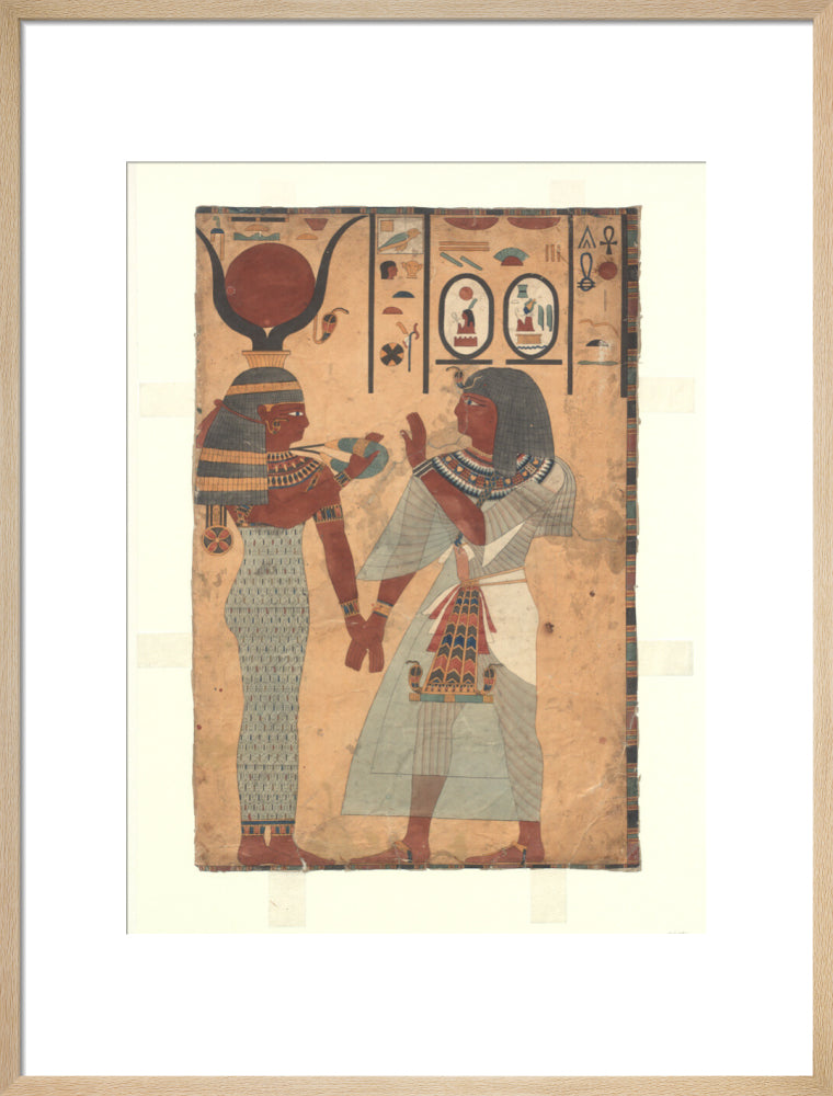 Belzoni: Print from the tomb of Sety I watercolour