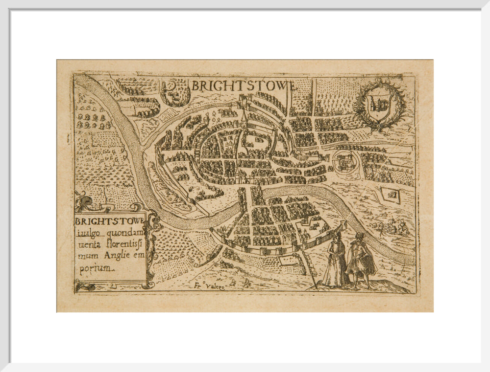 Valero's Bristol Map, 1595: Brightstowe