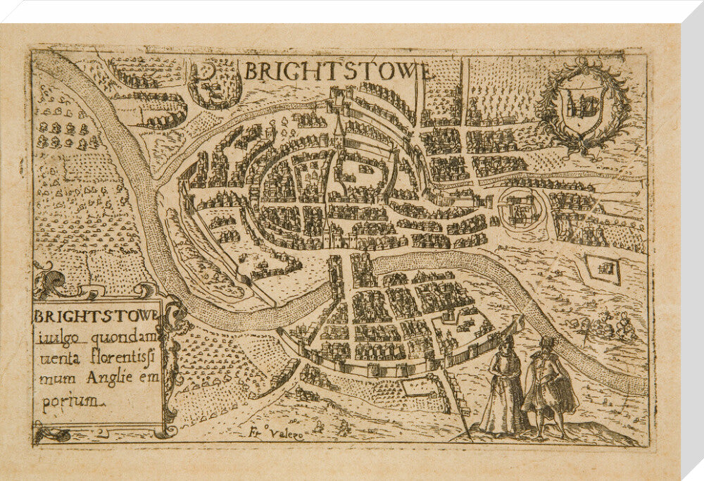 Valero's Bristol Map, 1595: Brightstowe