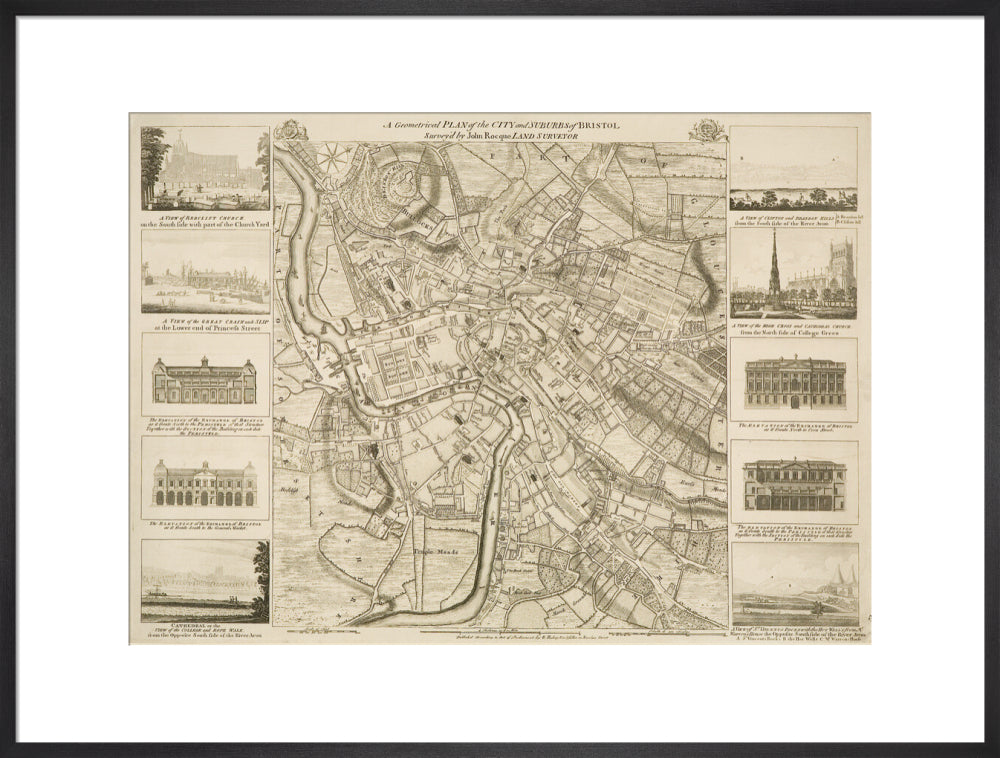 Rocque's Bristol Map, 1742: A Geometrical Plan of the City and Suburbs of Bristol