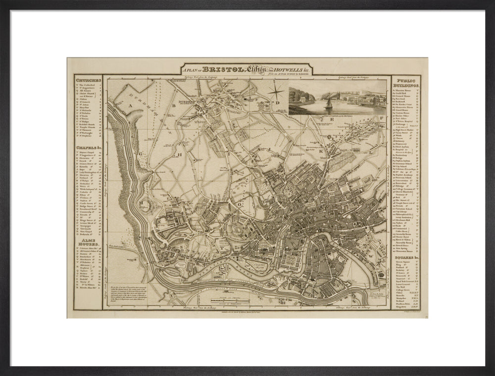 Donne's Bristol Map, 1826: A Plan of Bristol, Clifton, the Hotwells etc
