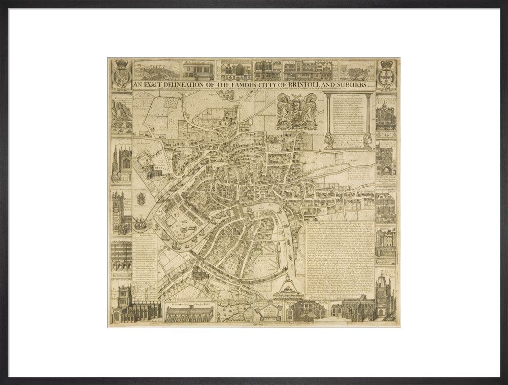Millerd's Bristol Map, 1673: An Exact Delineation of the Famous Citty of Bristoll and Suburbs