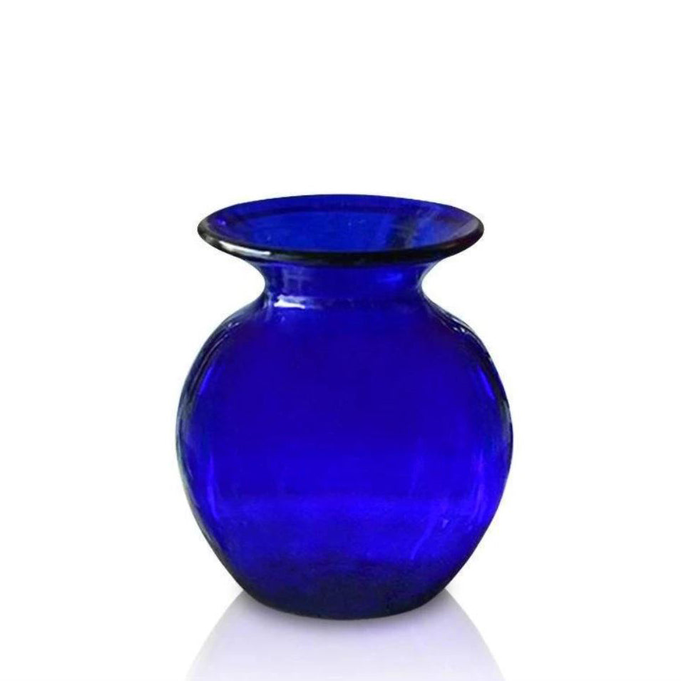 Bristol Blue Glass  Round Vase - Various Sizes