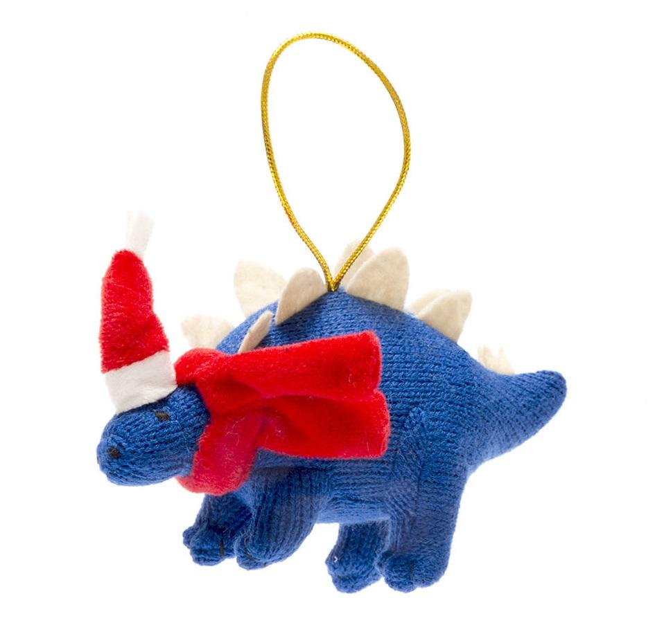 Knitted Stegosaurus Christmas Decoration