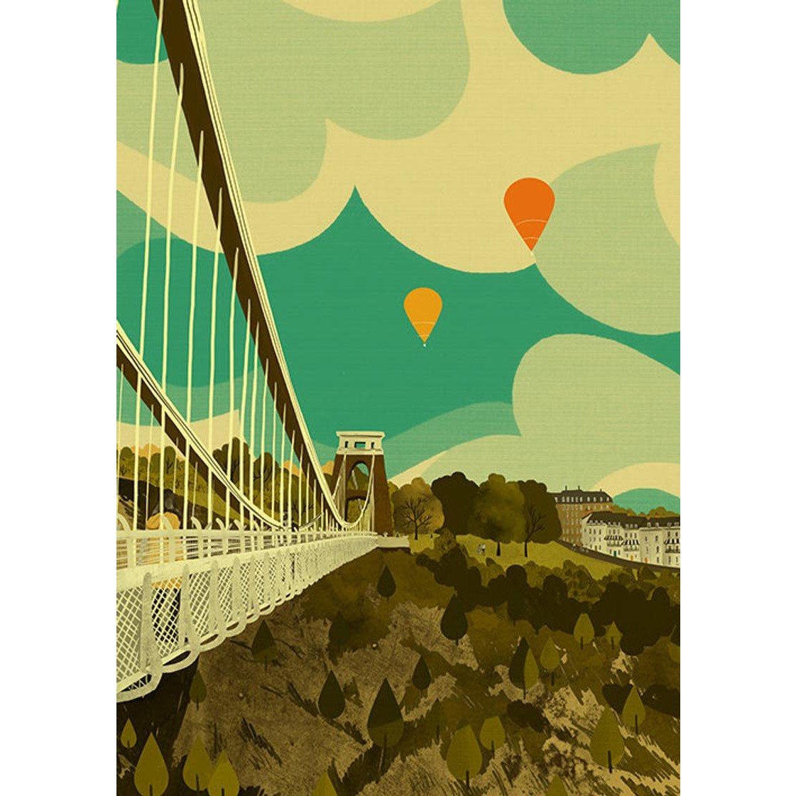 Bristol Suspension Bridge Print by Emy Lou Holmes