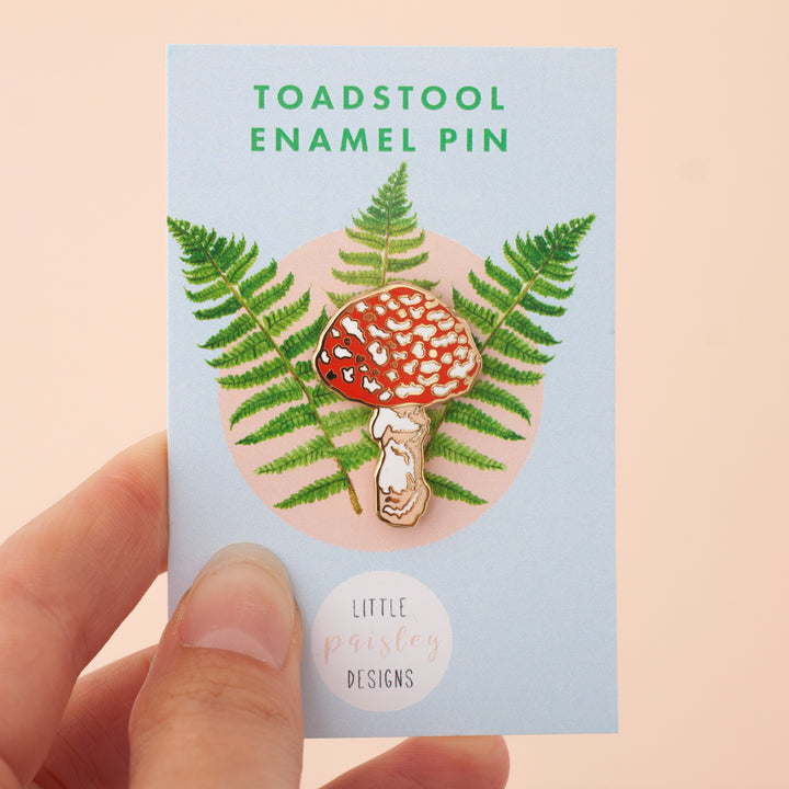 Toadstool Pin Badge